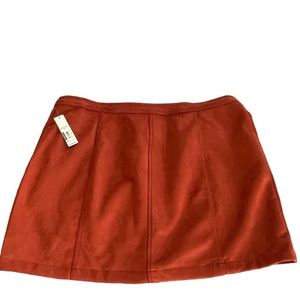 NOBO Burnt Orange Snap Front Mini Skirt Size 19 New with Tags